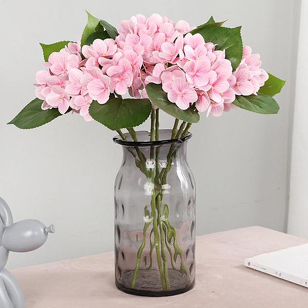

decorative flowers & wreaths 1pc 3d realistic artificial flower cloth hydrangea diy wedding deskornament fake for home deco