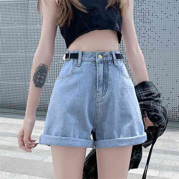 

short pant high waisted shorts casual street fashions jean for denim summer 210621, White;black