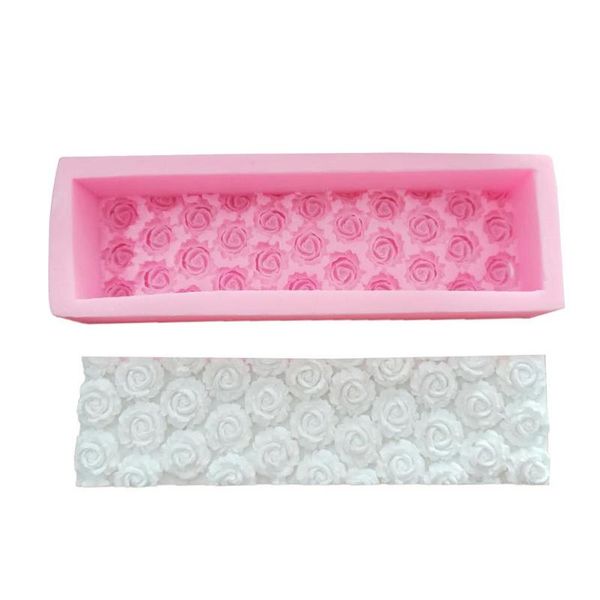

craft tools soap mould diy toast silicone rose flower handmade cuboid