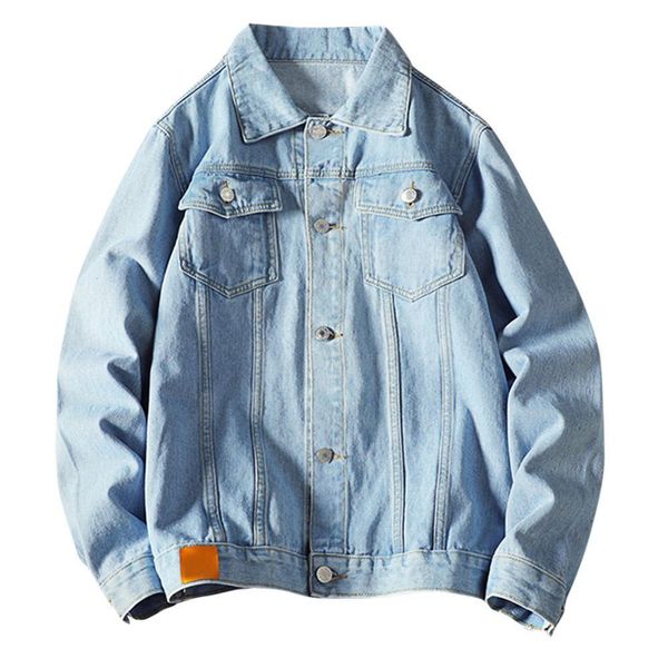 

downs men's fashion bomber casual denim jacket outerwear clothes, Black