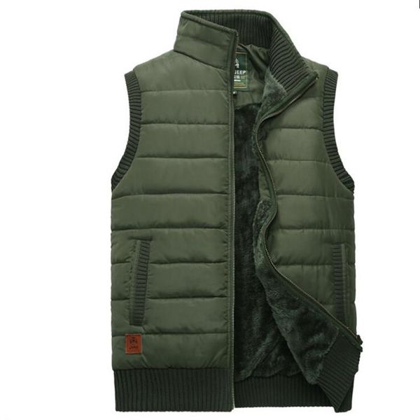 

winter men coat autumn warm sleeveless jacket casual vest fleece army green waistcoat men's vests, Black;white
