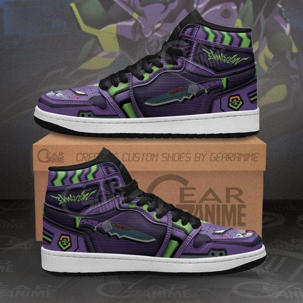 

neon genis evangelion unit-01 sneakers weapon anime sport shoes