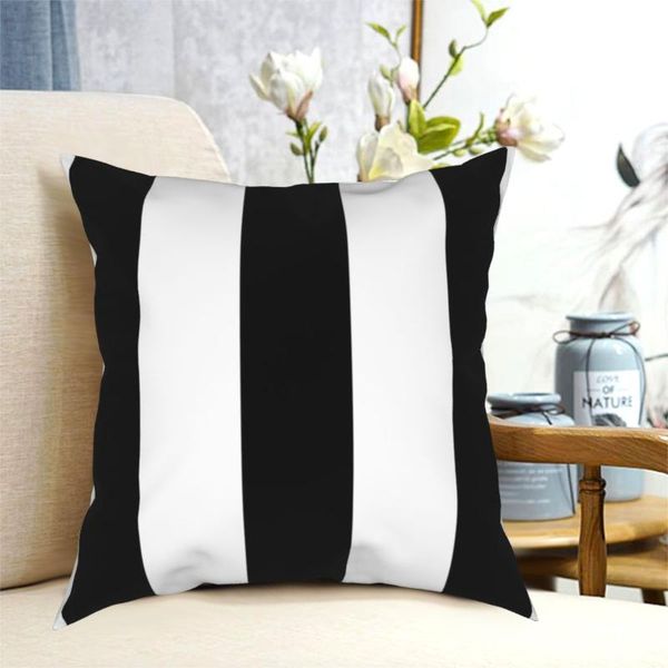 

pillow case black and white stripes pillowcase printed polyester cushion cover decor throw home square 40*40cm