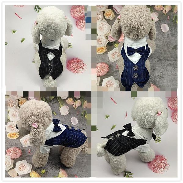 

dog apparel gentleman wedding suit formal shirt for small medium dogs bowtie cat clothes tuxedo pet costume