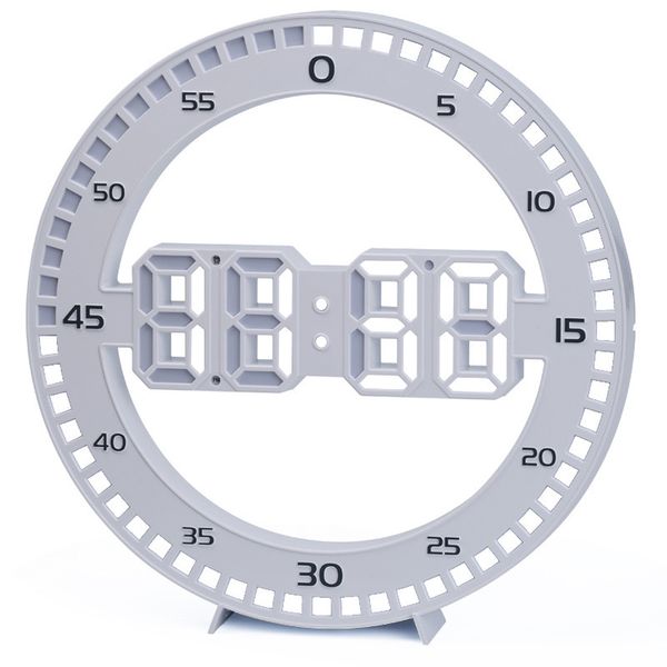 

Sient 3D Digita Circuar uminous ED Wa Cock Aarm with CaendarTemperature Thermometer for OfficeSchooHome Decoration