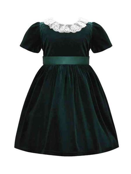 

baby embroidered mesh ruffle trim tie back velvet gown dress she, Red;yellow