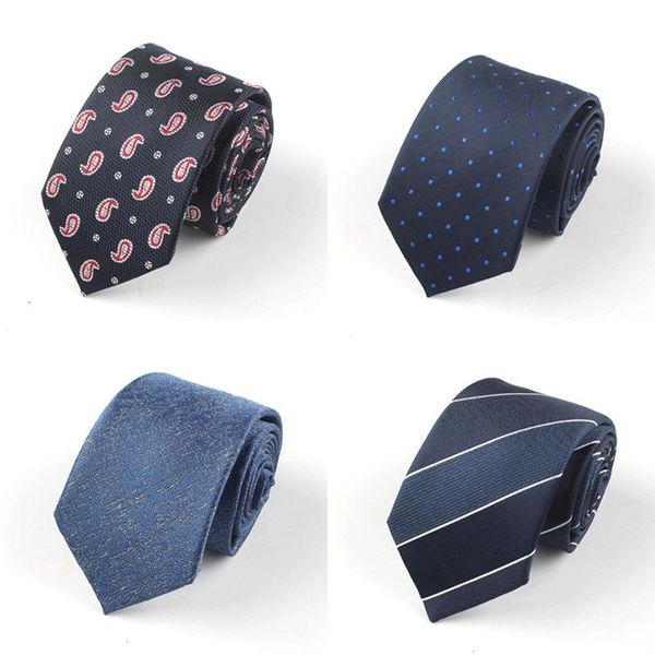 

7cm skinny narrow slim neck ties for men polyester formal tie gravata dress necktie neckwear bow custom logo, Black;gray