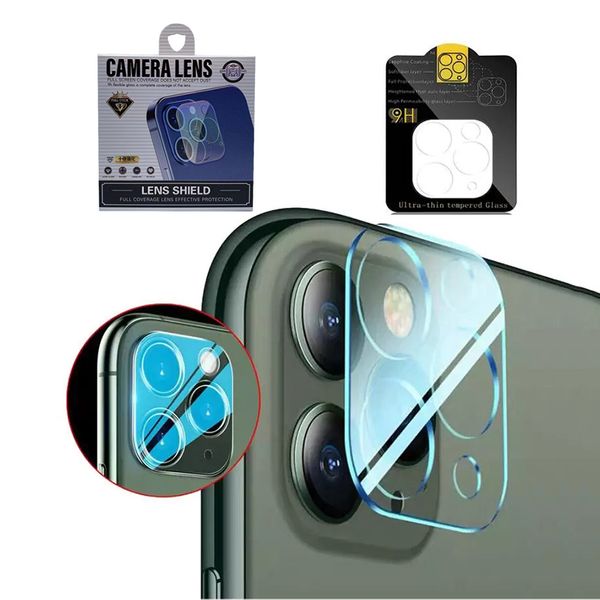 Protezione per obiettivo fotocamera a copertura totale 9H per Iphone 13 Pro Max Proteggi schermo trasparente trasparente Vetro temperato con protezioni Flash Circle per 11 12