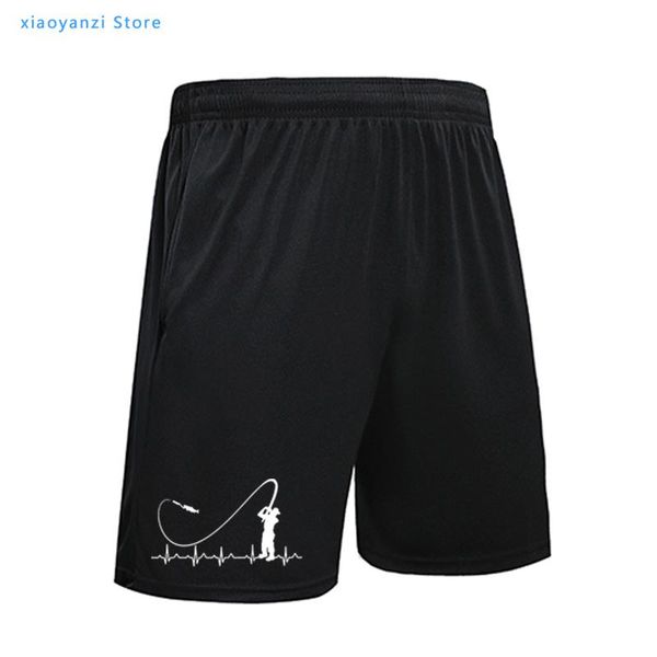 

men's shorts 2021 fishinger heartbeat sweatpants - funny fish fisherman gift idea fashion men sports sale fitness pants, White;black