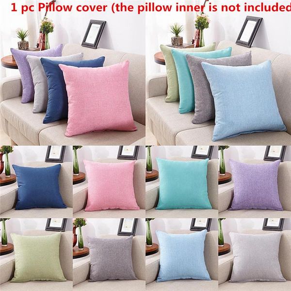 

pillow case 1pcs 40*40cm linen throw cushion cover home decoration sofa bed decor decorative pillowcase covers