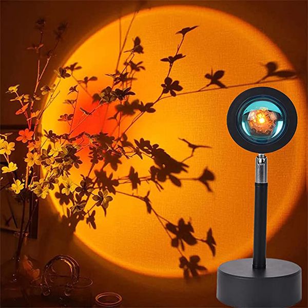 

dream rainbow led projector light,sunset lamp projection-180 degree rotating sun light projectors for party theme bedroom decor taking pictu