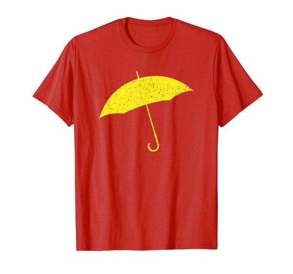 

vintage yellow umbrella hong kong movement t-shirt, White;black