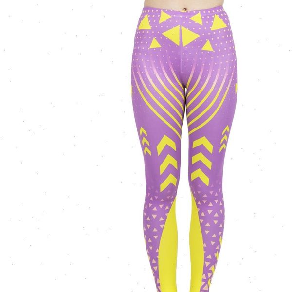 

sales fashion high elasticity womens leggings legins workout jogging pants fluorescent pink neon printing sport leggins, Black