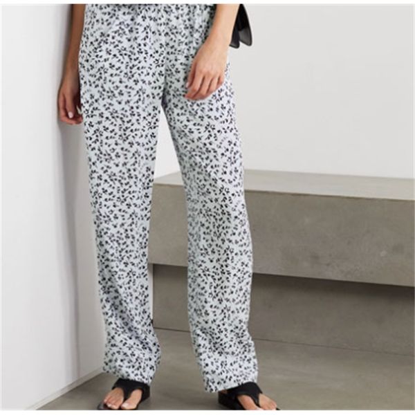 

capri 2021 autumn and winter light blue printed pants 4ukj, Black;white