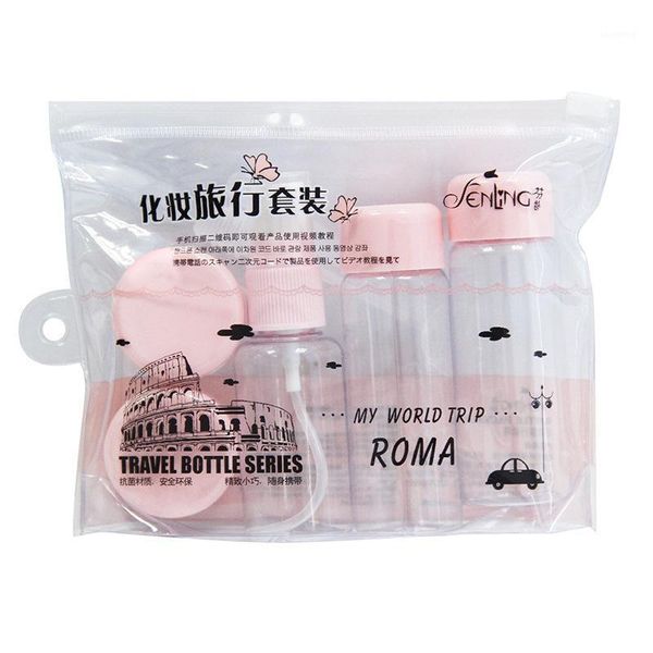 

storage bottles & jars 5pc/set travel mini makeup cosmetic face cream pot plastic transparent empty make up container bottle accessorie