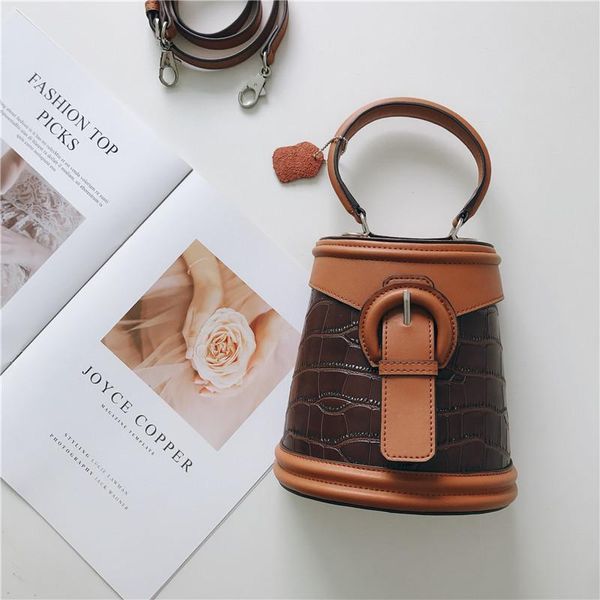

evening bags ousson 2021 design leather large capacity bucket bag fashion crossbody multifunctional tote handbag for women