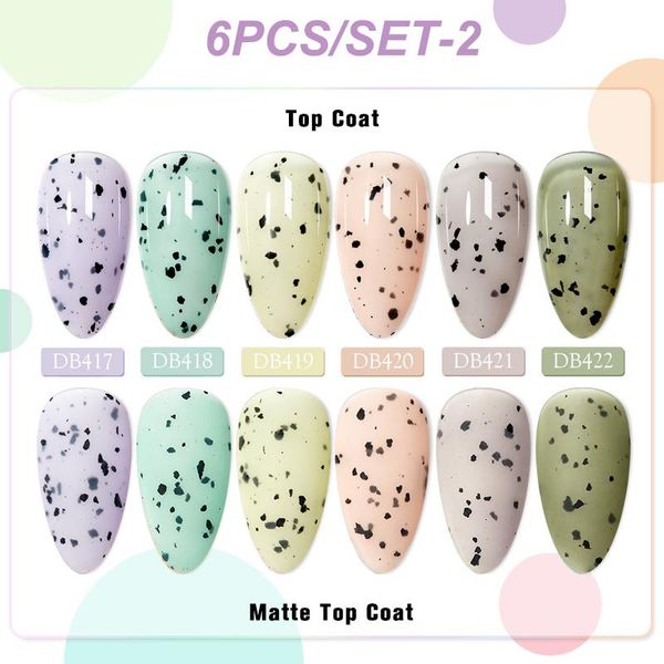 

nail gel mtssii 6pcs jelly egg effect polish varnishes for nails art eggshell hybrid design base and coat 6ml, Red;pink