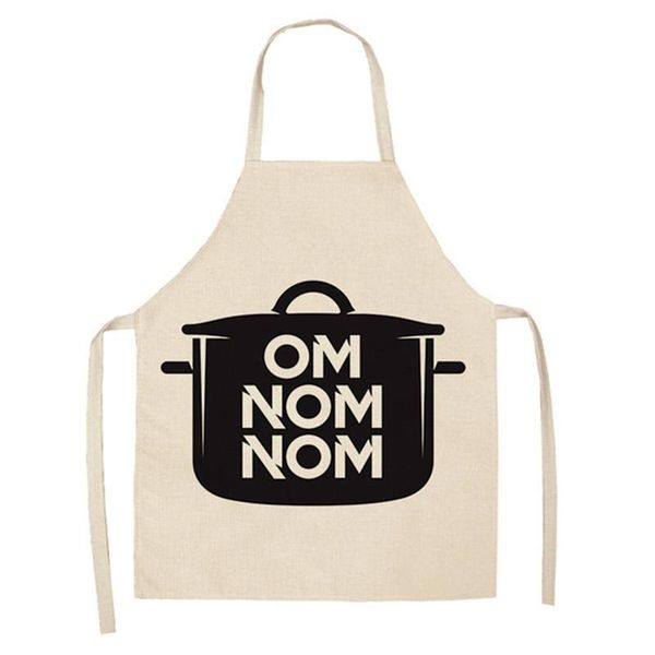 

aprons european and american simple black white apron made of cotton linen