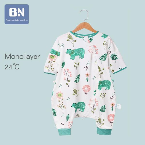 

baby gauze sleeping bag children's thin type for spring and autumn big legs four seasons universal summer bags