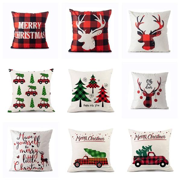 

chirstmas grids pattern cushion case (no filling)polyester home decor bedroom decorative sofa car throw pillows cushion/decorative pillow