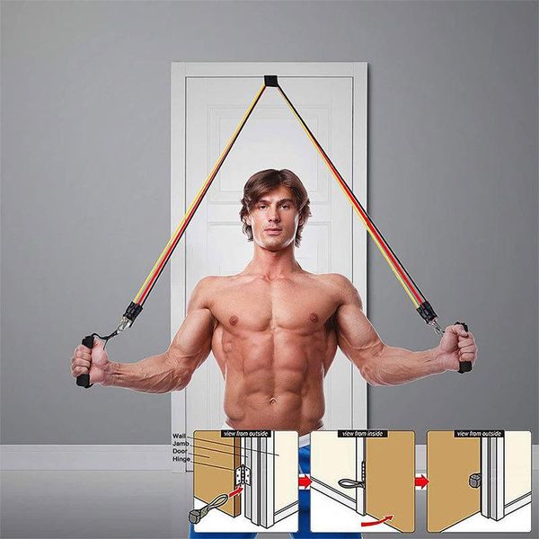 

11pcs/set pull rope fitness exercises resistance bands latex tubes pedal excerciser body training workout yoga elastic
