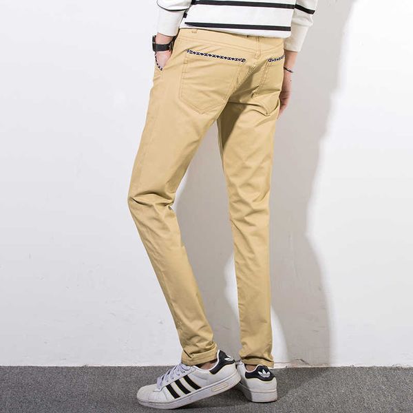 

men's pants classdim spring summer slim straight casual cotton man trousers plus size 40 vsnm, Black