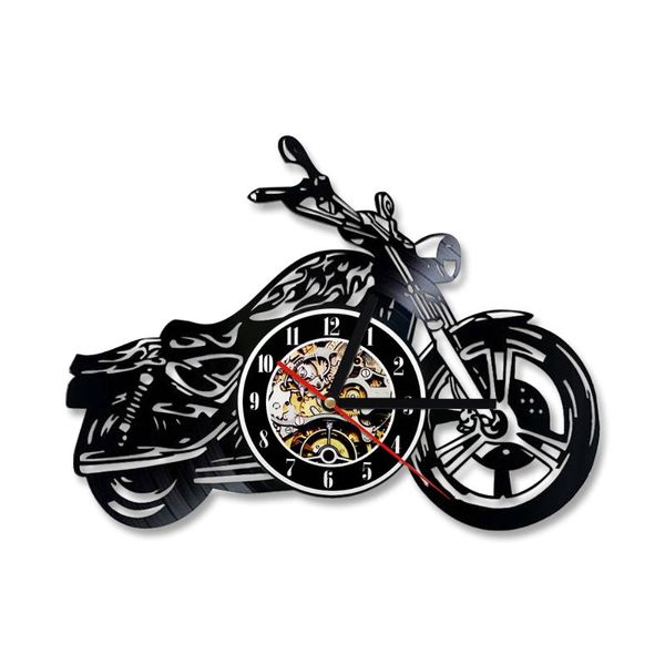 

wall clocks 3d clock with led luminous motorcycle shape rider record watch home decor