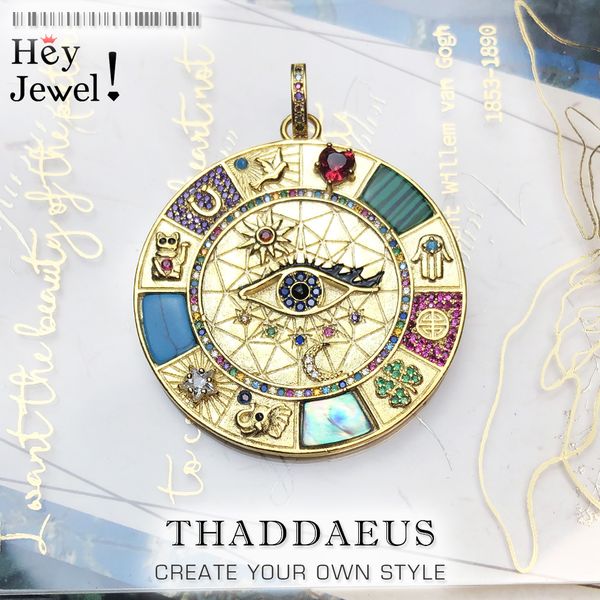 

pendant amulet magical lucky symbols summer golden jewelry vintage pure 925 sterling silver powerful gift for women men