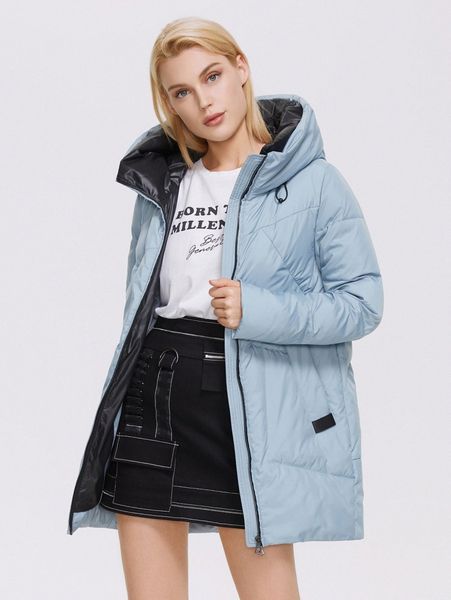 

miegofce slant pocket zipper up hooded winter coat a7c9#, Black