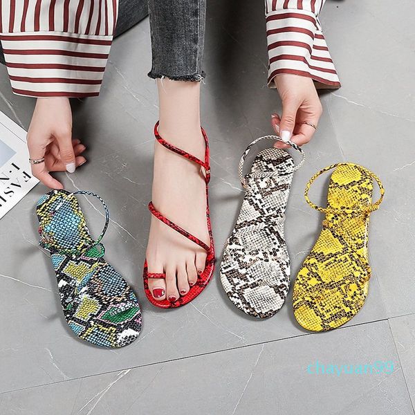 

2021 summer beach flat strap sandals fashion alternative color women 2021, Black