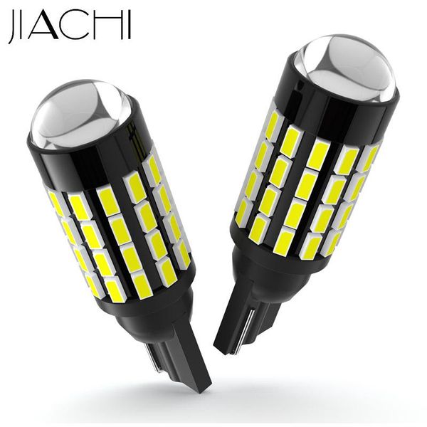 

emergency lights jiachi 100pcs/lot wholesale t10 w5w led car light bulbs 194 168 2825 3014chips 54smd auto clearance lamps 280lm dc12v-24v w