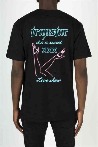 

2022 trapstar london midnight lights ss19 short sleeve t shirt black s m  xl bnwt style round tee, White;black