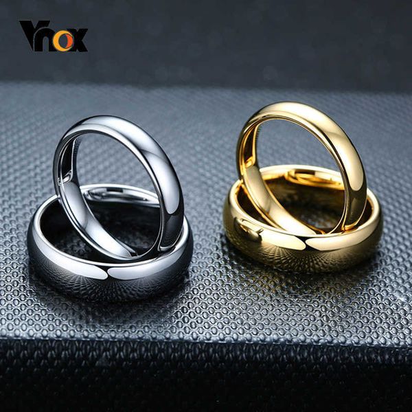 Vnox Anti -Scratch -Tungsten -Ehering -Ringe für Frauen Männer Einfache klassische Bands Paare Basisschmuck