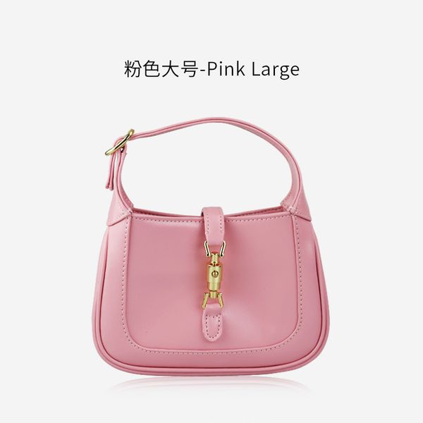 

design hand 2021 korean version new ins female small underarm bag cross carrying one shoulder portable leather french horse clasp, Red;black