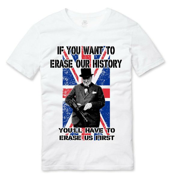 

winston churchill anti woke anti pc anti censorship t shirt white, White;black