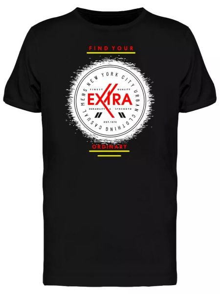 

find your extraordinary logo men's tee -image by shutterstock, White;black