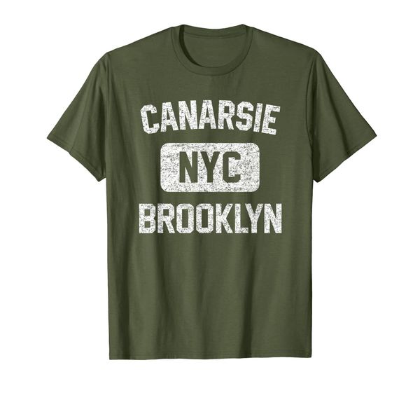 

canarsie t shirt - gym style distressed white print, White;black