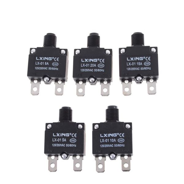 

smart home control 1pcs thermal switch circuit breaker overload protector disconnecting current 5a 8a 10a 15a 20a terminals 2 pin