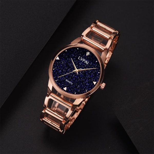 

wristwatches lvpai brand quartz women watch wholesale classic simple stylish ladies trend alloy strap feminine accessories, Slivery;brown