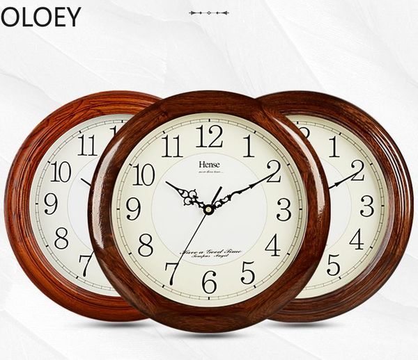 

wall clocks vintage wood clock luxury silent living room nordic modern design brief large retro reloj de pared