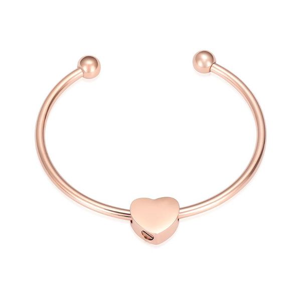 

cremation jewelry heart urn bangle for ashes adjustable cuff opening bracelet women gift, Black