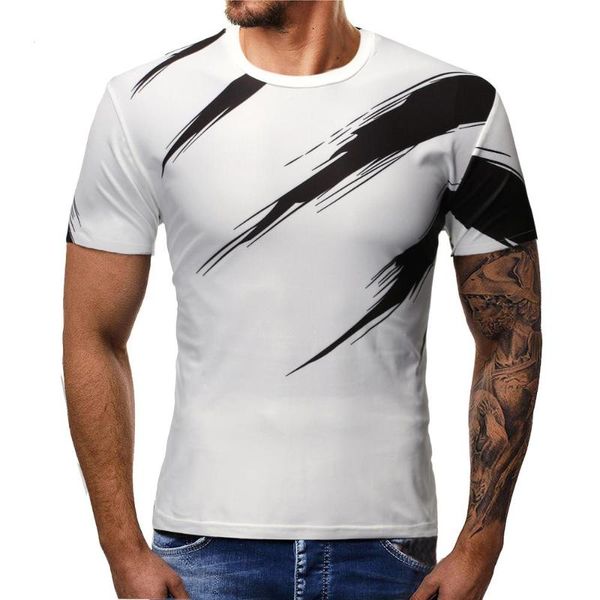 

printed 3dt shirt summer fashion short-sleeved t-shirt for men/women men's t-shirts, White;black