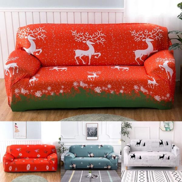 

chair covers cushion cover anti-fading lightweight wear resistant christmas stretch 1-piece sofa couch case for party
