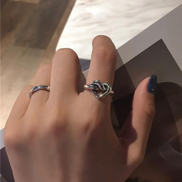 

wedding rings vintage aesthetic jewelry for women cute love heart adjustable ring fashion designer hollow handmade couple engagement gift, Slivery;golden