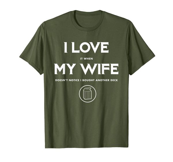 

funny tcg trading card game - i love my wife t-shirt, White;black