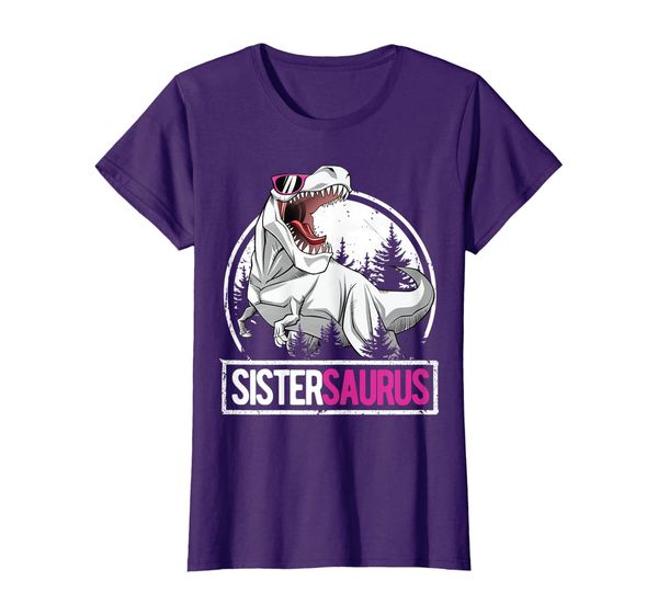 

SisterSaurus Shirt Girls T-Rex Daughter Dinosaur Sister T-Shirt, Mainly pictures