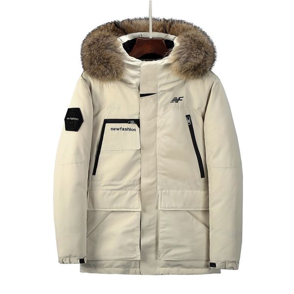 

jackets arrival loose parka brand clothing casual zipper down jacket male outdoor work clothes winter jackets men fashion, Black