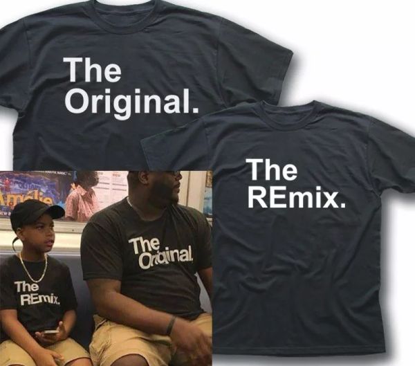 

Father and Son The Original The REmix Christmas present t-shirt FN5357, White;black
