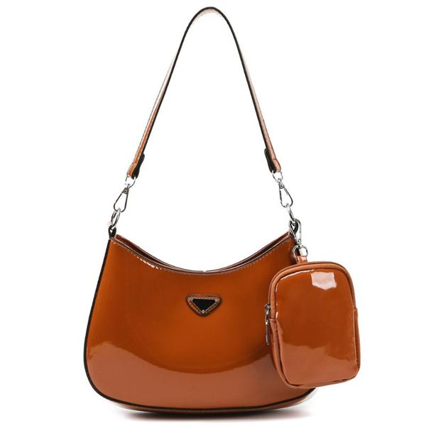 

evening bags retro patent leather women's shoulder bag 2 set coin purses and handbags luxury designer hobo crossbody ladies hand