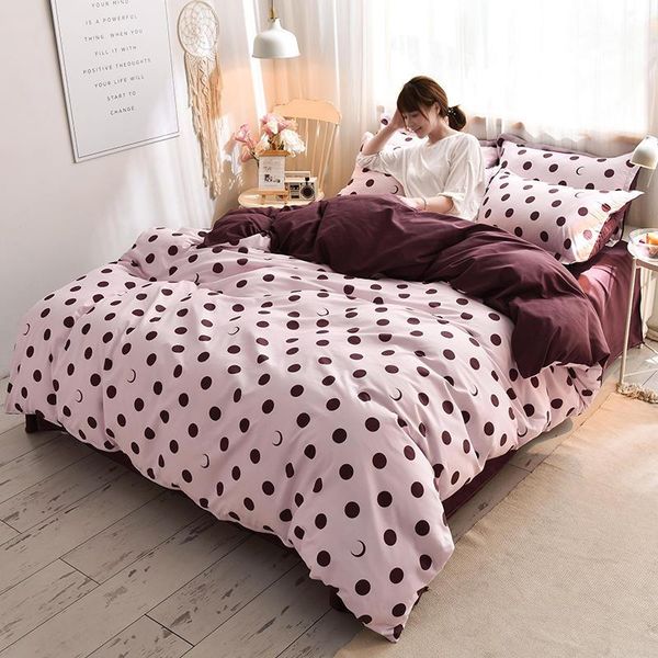 

bedding sets cartoon printed set for bedroom soft bedspread bed linen double twin full king size wave point duvet cover sheet
